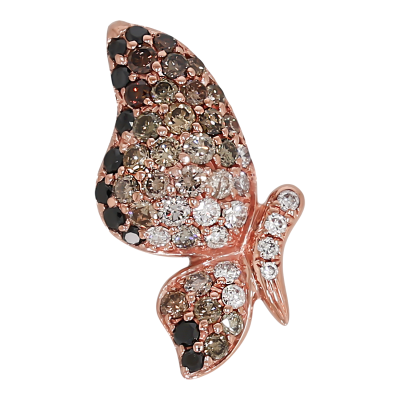 Pandantiv Pandantiv, Aur Roz, 18 k, 1.56 gr, cu Diamante, Cod Produs: 719527 - Tezaurshop.ro