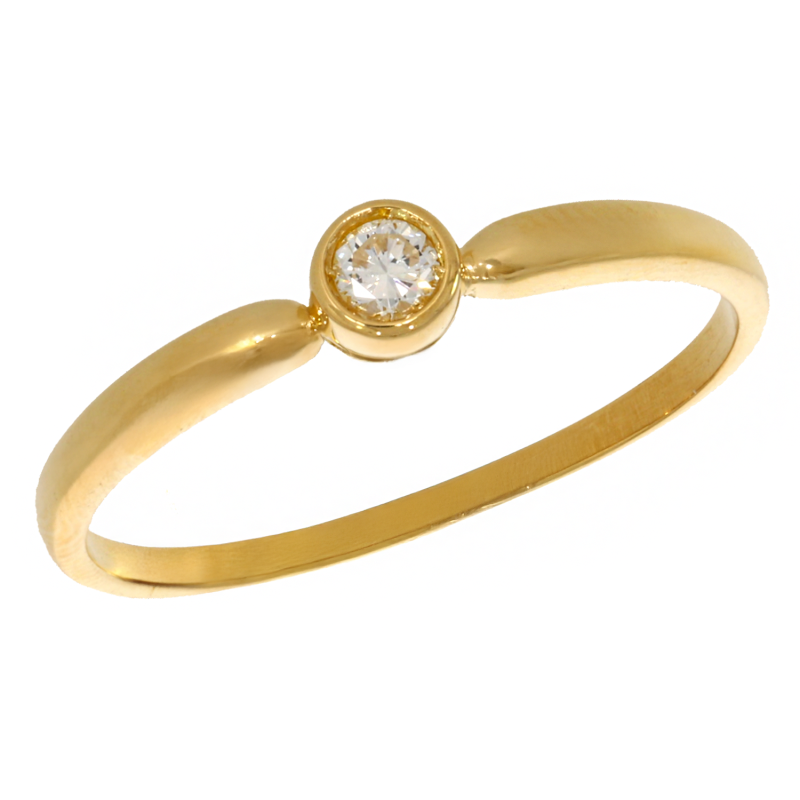 Inel, Aur Galben, 18 k, 2.48 gr, cu Diamante, Cod Produs: 719764 - Tezaurshop.ro