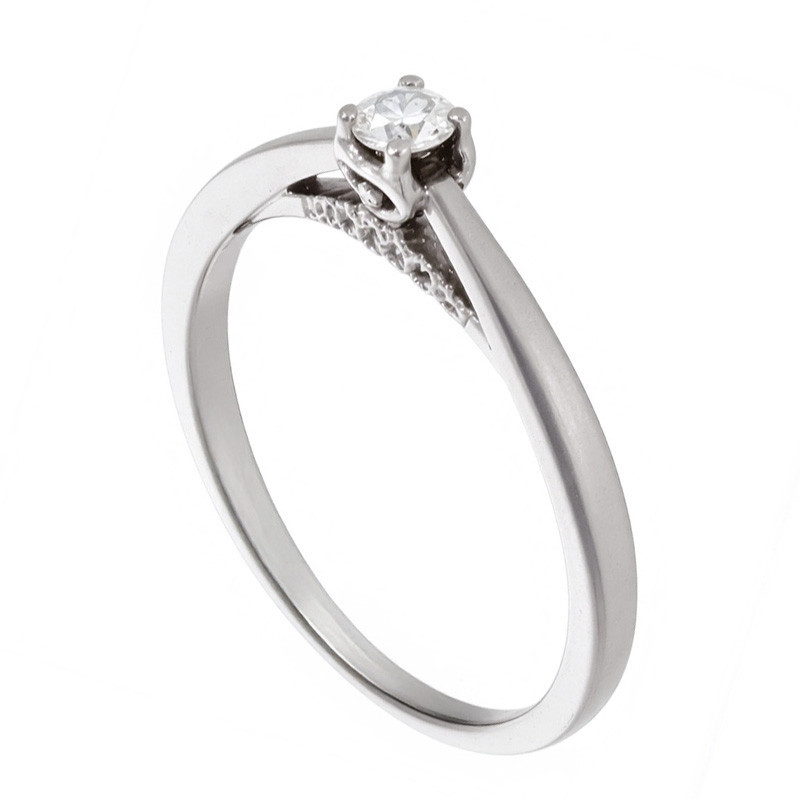 Inel, Aur Alb, 18 k, 2.46 gr, cu Diamante, Cod Produs: 720632 - Tezaurshop.ro