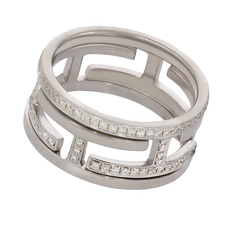 Inel, Aur Alb, 18 k, 6.91 gr, cu Diamante, Cod Produs: 721223 - Tezaurshop.ro