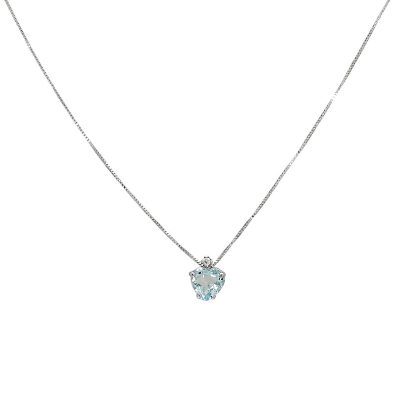 Colier, Aur Alb, 18 k, 2.25 gr, cu Diamante, Cod Produs: 721231