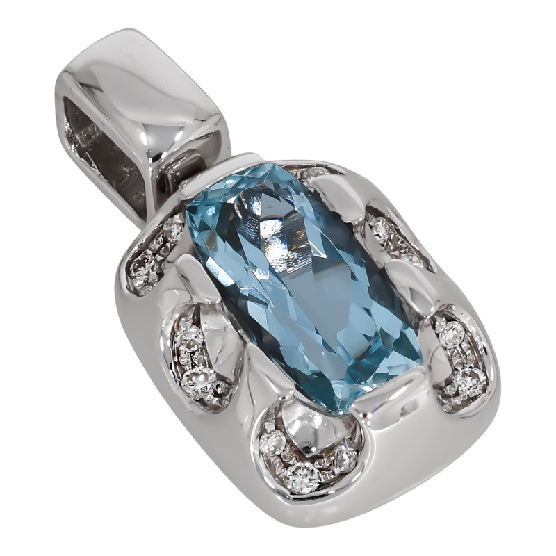 Pandantiv, Aur Alb, 18 k, 10.35 gr, cu Diamante, Cod Produs: 722344