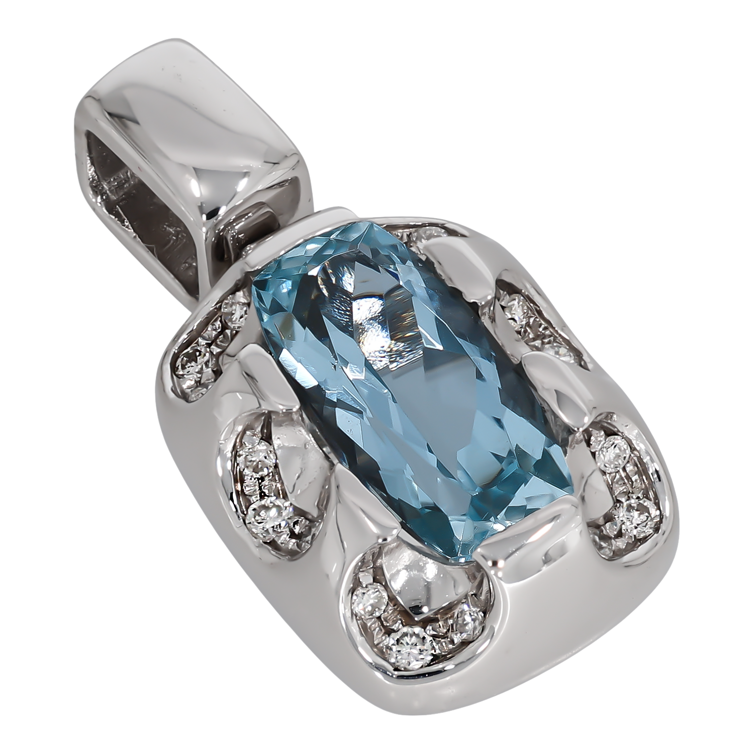 Pandantiv, Aur Alb, 18 k, 10.35 gr, cu Diamante, Cod Produs: 722344