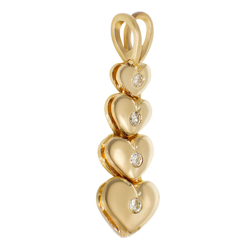 Pandantiv, Aur Galben, 18 k, 2 gr, cu Diamante, Cod Produs: 724583