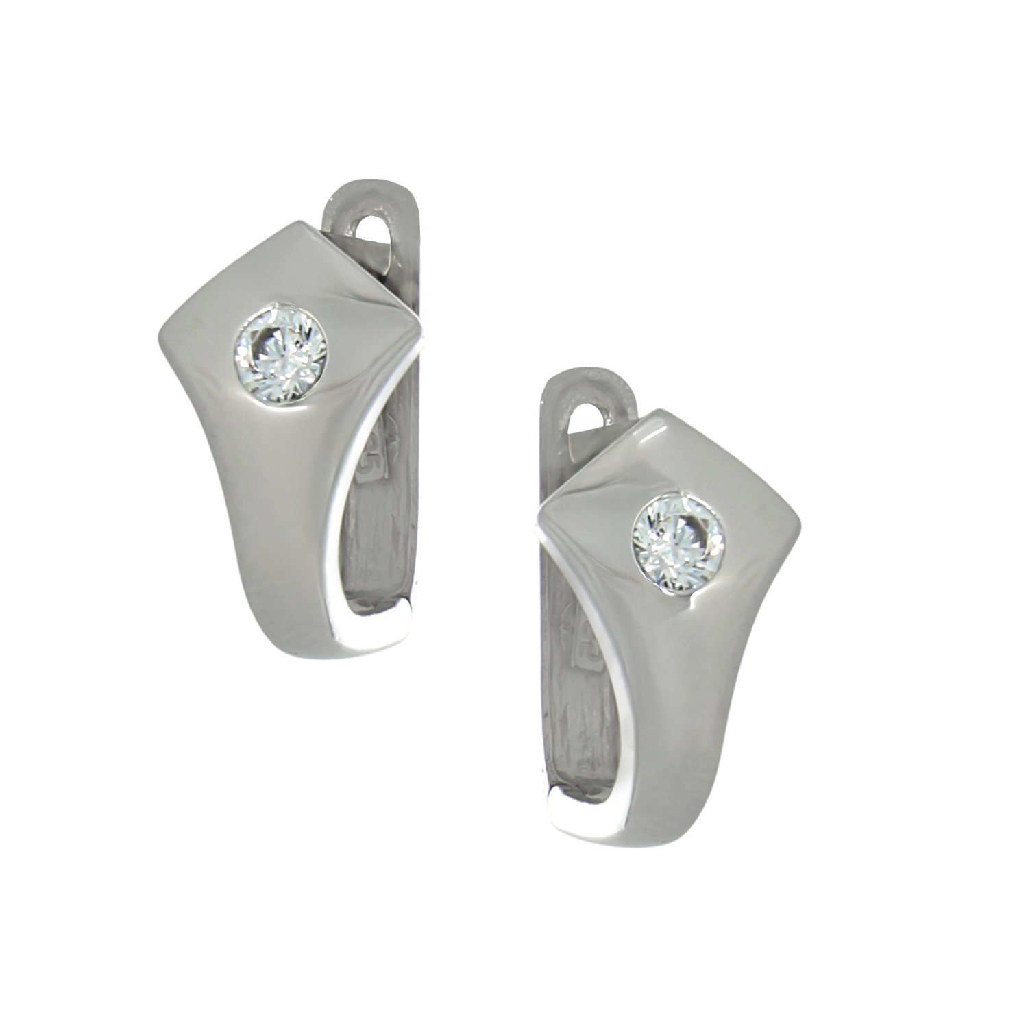 Cercei, Aur Alb, 14 k, 2.65 gr, Cod Produs: 725311 - Tezaurshop.ro
