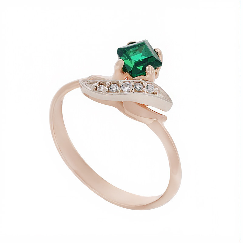 Inel, Aur Mixt, 14 k, 2.4 gr, cu Diamante, Cod Produs: 725593 - Tezaurshop.ro