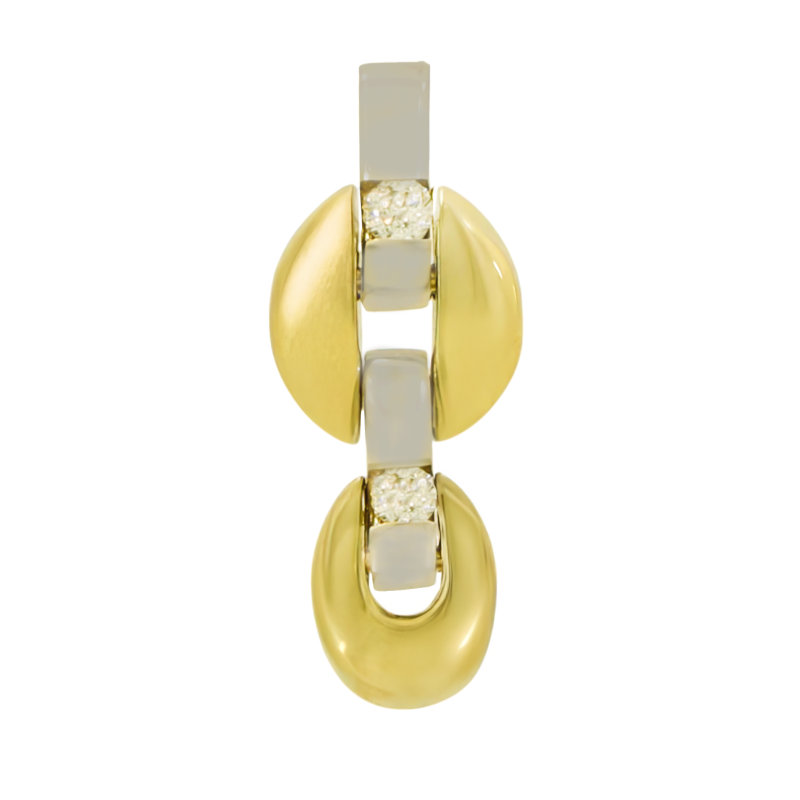 Pandantiv, Aur Mixt, 14 k, 2.2 gr, cu Diamante, Cod Produs: 725817 - Tezaurshop.ro