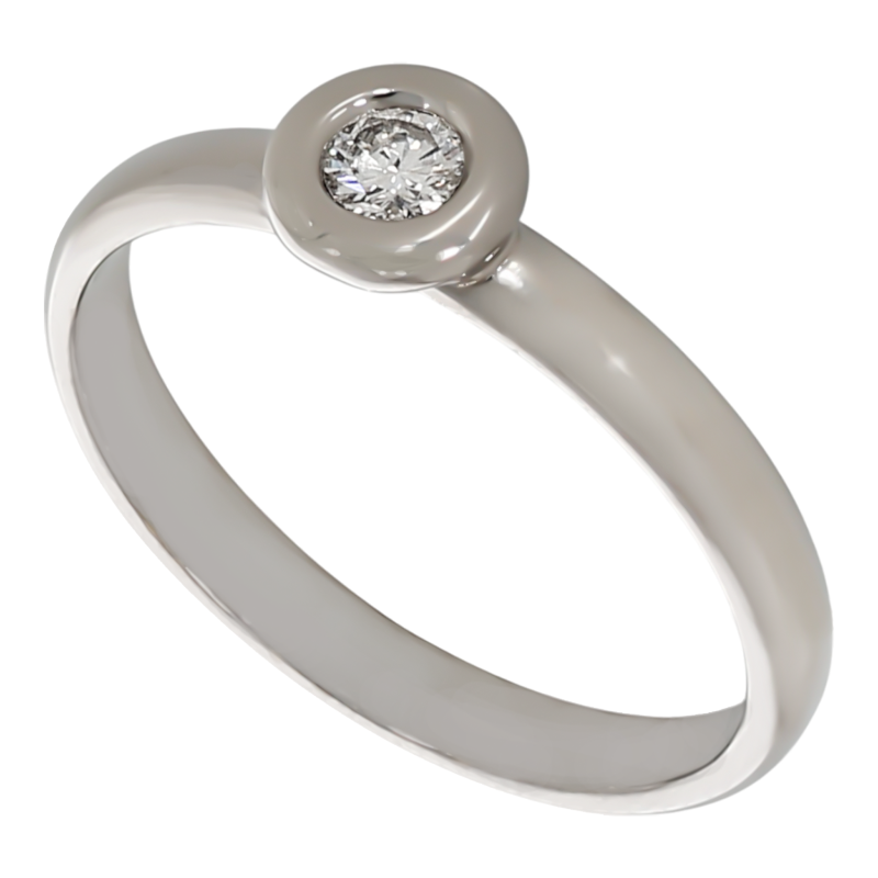 Inel, Aur Alb, 18 k, 2.52 gr, cu Diamante, Cod Produs: 725992 - Tezaurshop.ro