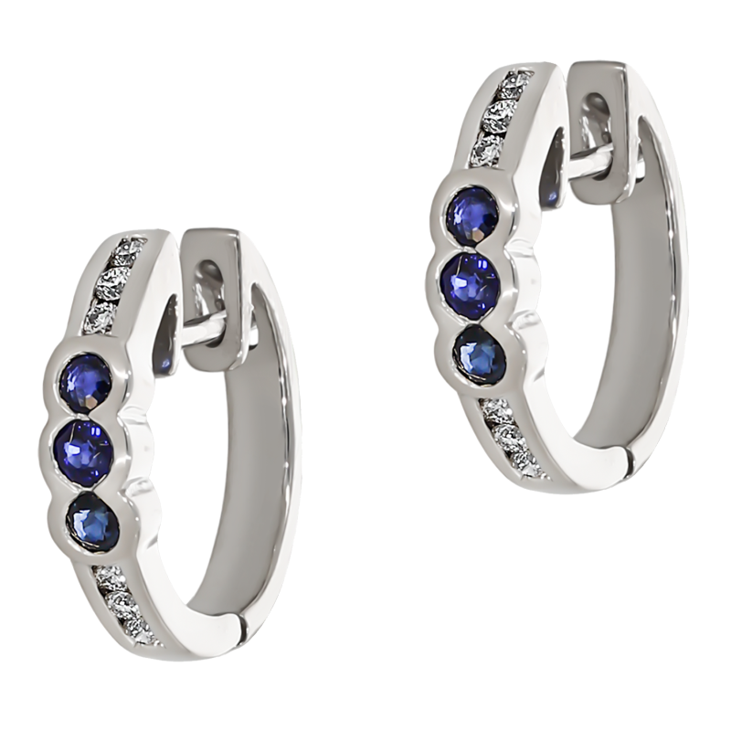 Cercei, Aur Alb, 18 k, 4.36 gr, cu Diamante, Cod Produs: 726871 - Tezaurshop.ro