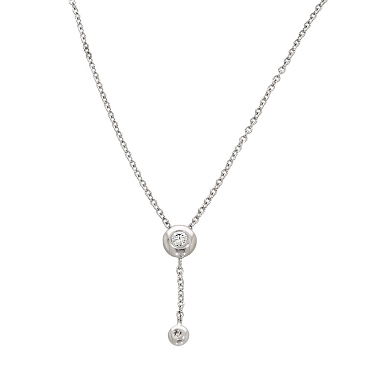 Colier, Aur Alb, 18 k, 4.51 gr, cu Diamante, Cod Produs: 729193