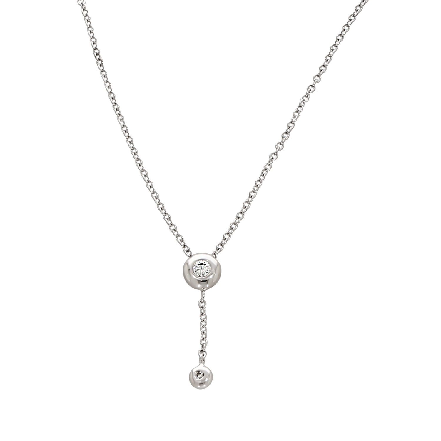 Colier, Aur Alb, 18 k, 4.51 gr, cu Diamante, Cod Produs: 729193