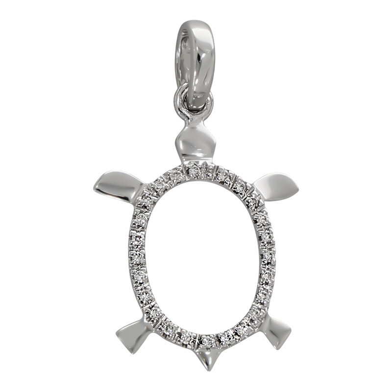 Pandantiv, Aur Alb, 18 k, 2.37 gr, cu Diamante, Cod Produs: 729542 - Tezaurshop.ro