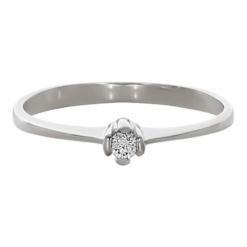 Inel Dama, Aur Alb, 18 k, 1.51 gr, cu Diamante, Cod Produs: 730062