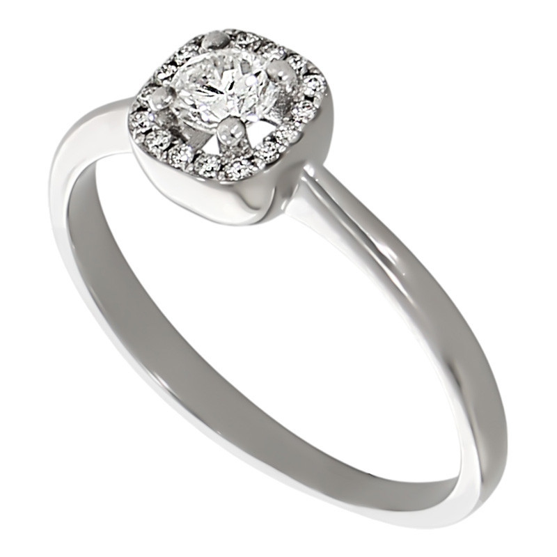 kit tablou cu diamante Inel, Aur Alb, 14 k, 1.96 gr, cu Diamante, Cod Produs: 730282