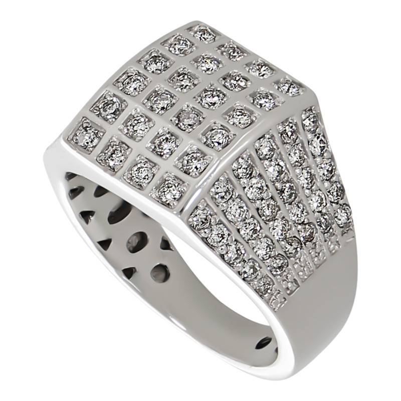 Inel, Aur Alb, 18 k, 11.92 gr, cu Diamante, Cod Produs: 731048 - Tezaurshop.ro