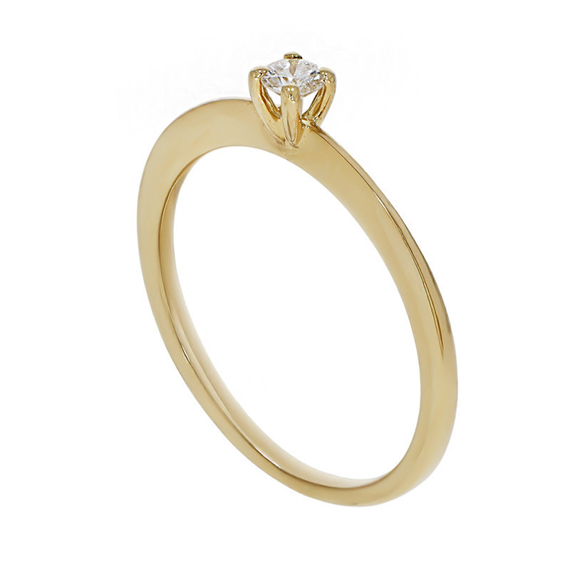 Inel, Aur Galben, 18 k, 1.86 gr, cu Diamante, Cod Produs: 732907 - Tezaurshop.ro