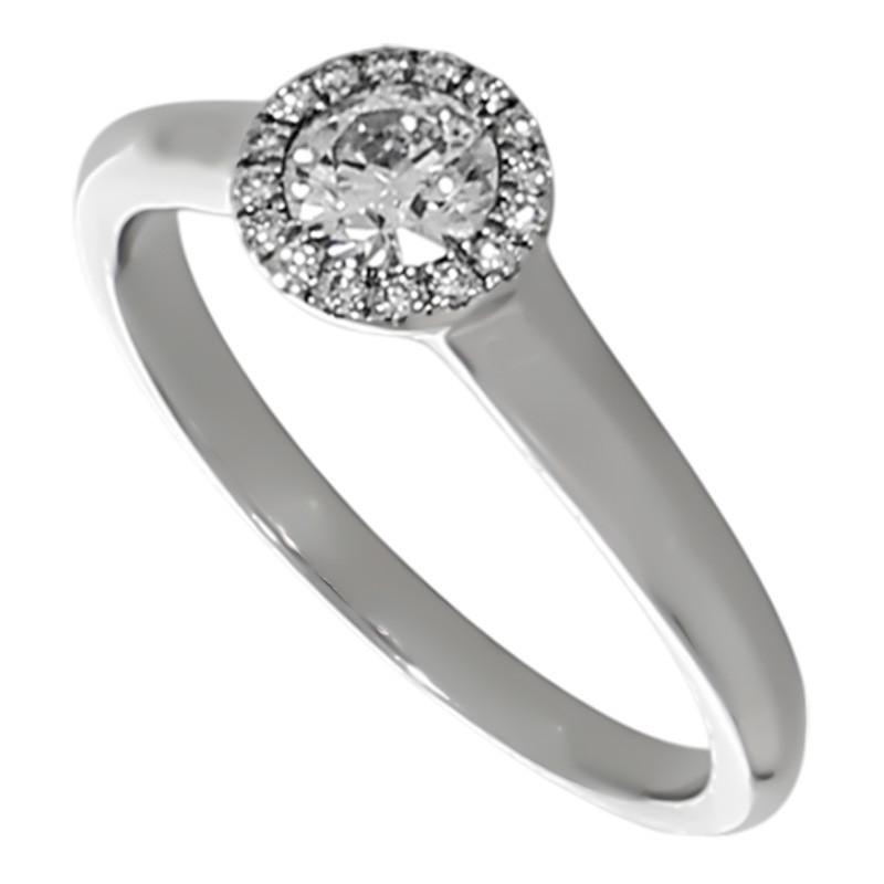 Inel, Aur Alb, 18 k, 2.8 gr, cu Diamante, Cod Produs: 733273 - Tezaurshop.ro