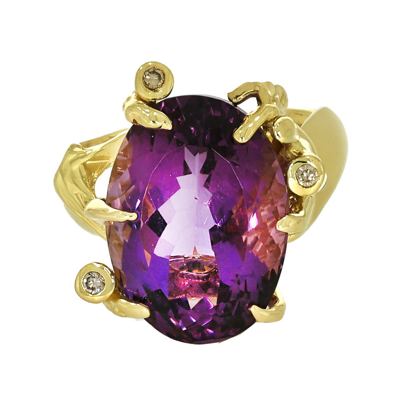 Inel Dama, Aur Galben, 14 k, 7.48 gr, cu Diamante, Cod Produs: 734143