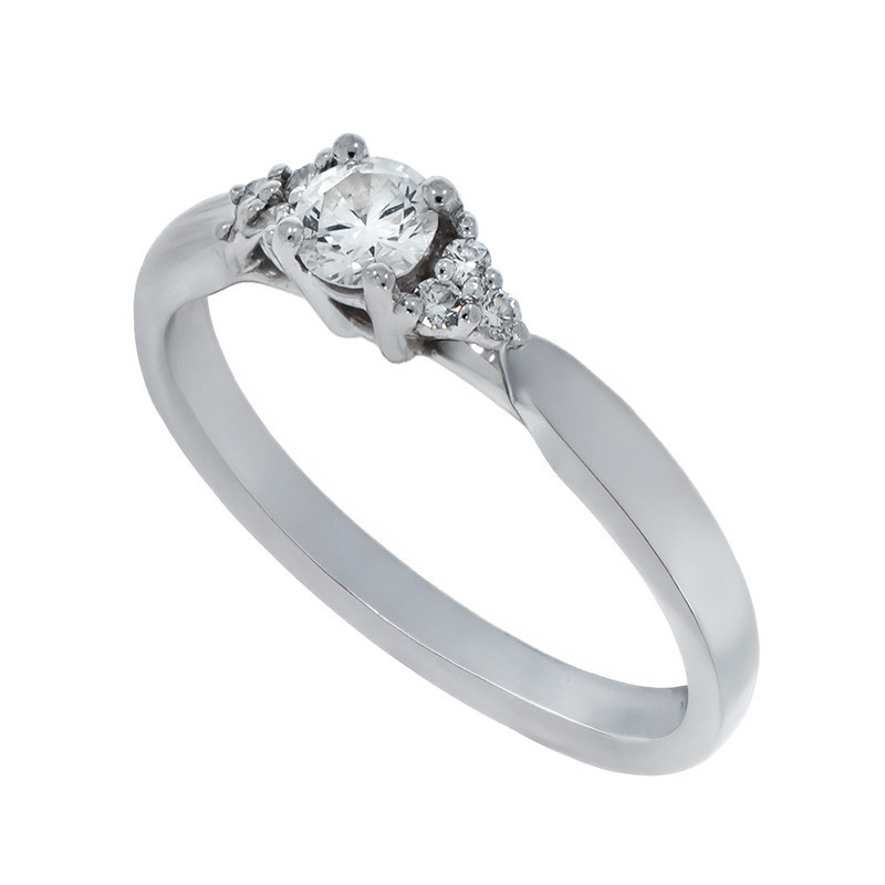 Inel, Aur Alb, 18 k, 2.67 gr, cu Diamante, Cod Produs: 734447 - Tezaurshop.ro