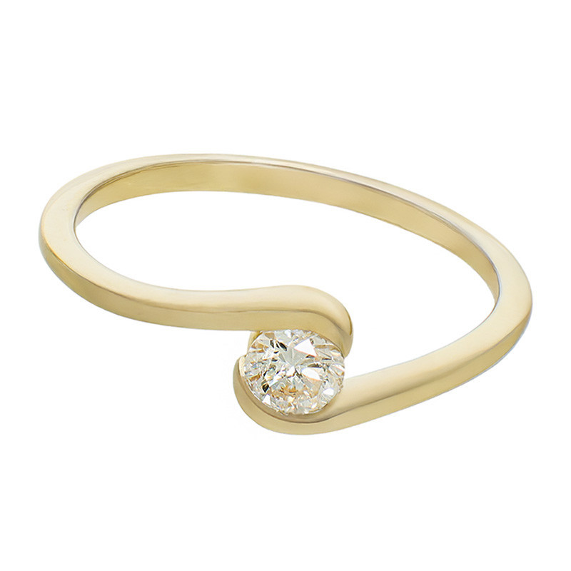 Inel, Aur Galben, 18 k, 2.04 gr, cu Diamante, Cod Produs: 735582
