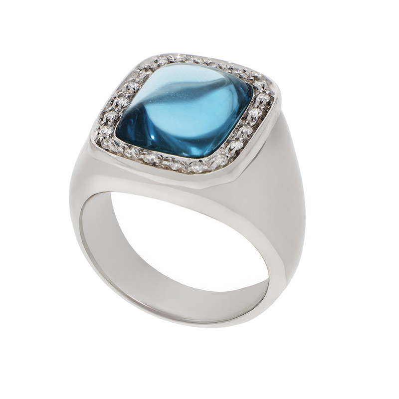 Inel, Aur Alb, 18 k, 10.64 gr, cu Diamante, Cod Produs: 735599 - Tezaurshop.ro