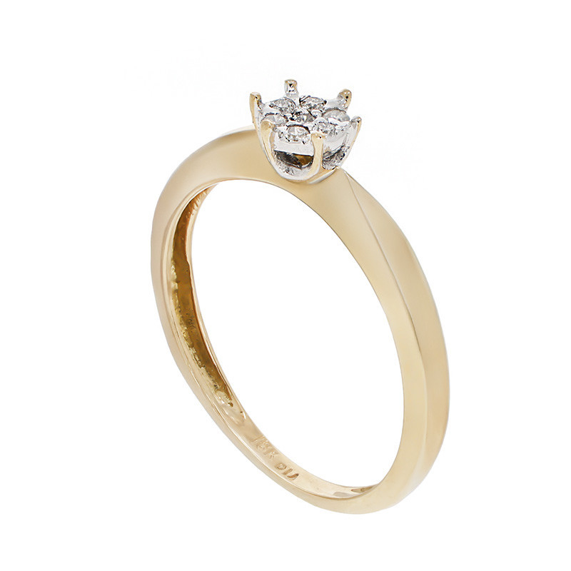 Inel, Aur Galben, 18 k, 1.89 gr, cu Diamante, Cod Produs: 736162 - Tezaurshop.ro