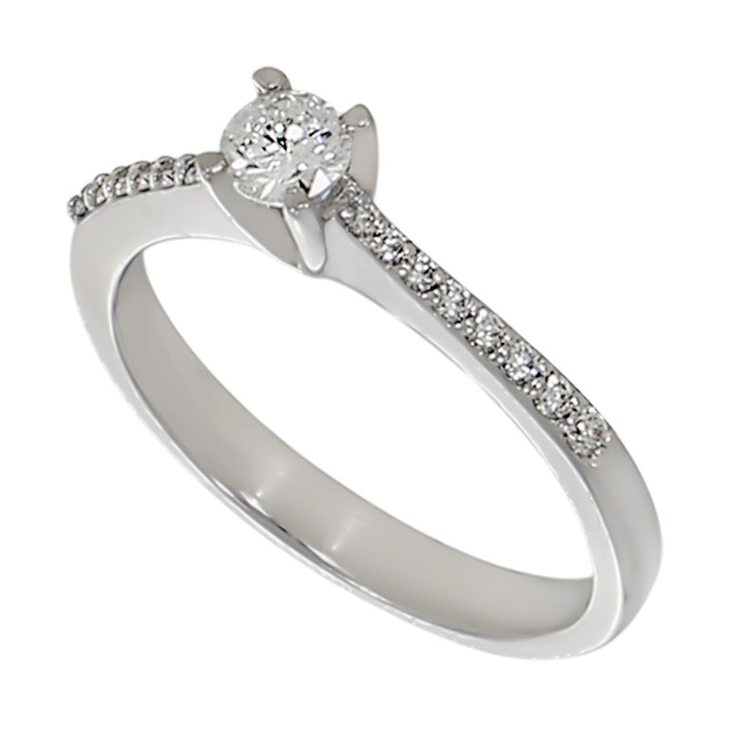 Inel, Aur Alb, 18 k, 3.35 gr, cu Diamante, Cod Produs: 737358 - Tezaurshop.ro