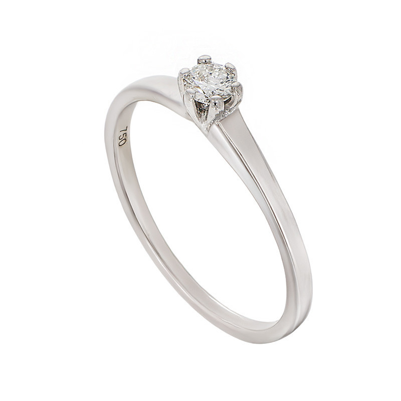 Inel, Aur Alb, 18 k, 1.41 gr, cu Diamante, Cod Produs: 737906 - Tezaurshop.ro