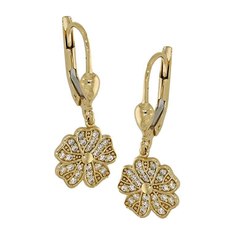 cercei din aur aur galben 14k 738712