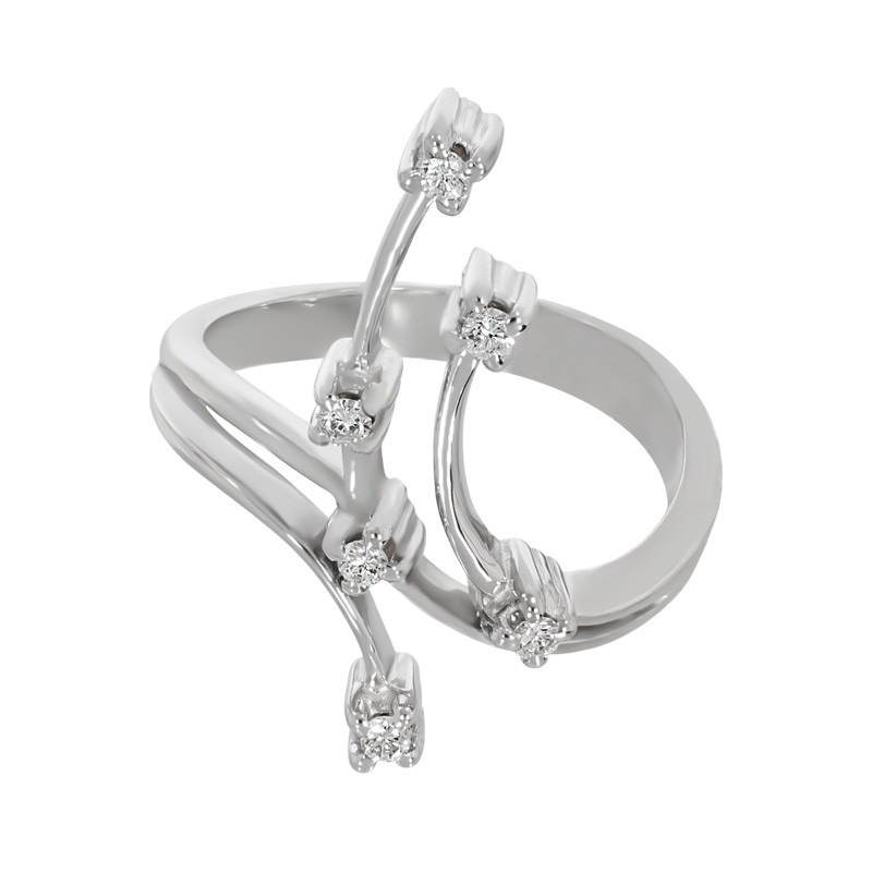 Inel, Aur Alb, 18 k, 5.12 gr, cu Diamante, Cod Produs: 742400