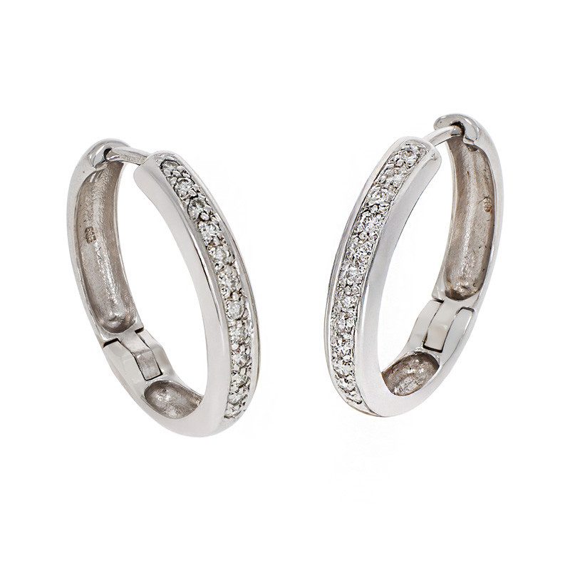 Cercei, Aur Galben, 14 k, 6.93 gr, cu Diamante, Cod Produs: 748740 - Tezaurshop.ro