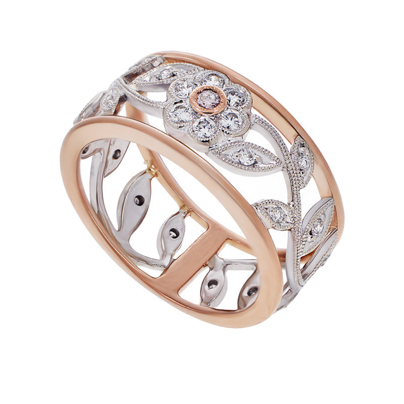 Inel, Aur Mixt, 18 k, 5.98 gr, cu Diamante, Cod Produs: 750353 - Tezaurshop.ro