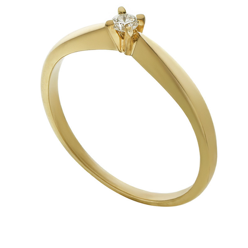 Inel De Logodna, Aur Galben, 14 k, 1.34 gr, cu Diamante, Cod Produs: 750531 - Tezaurshop.ro