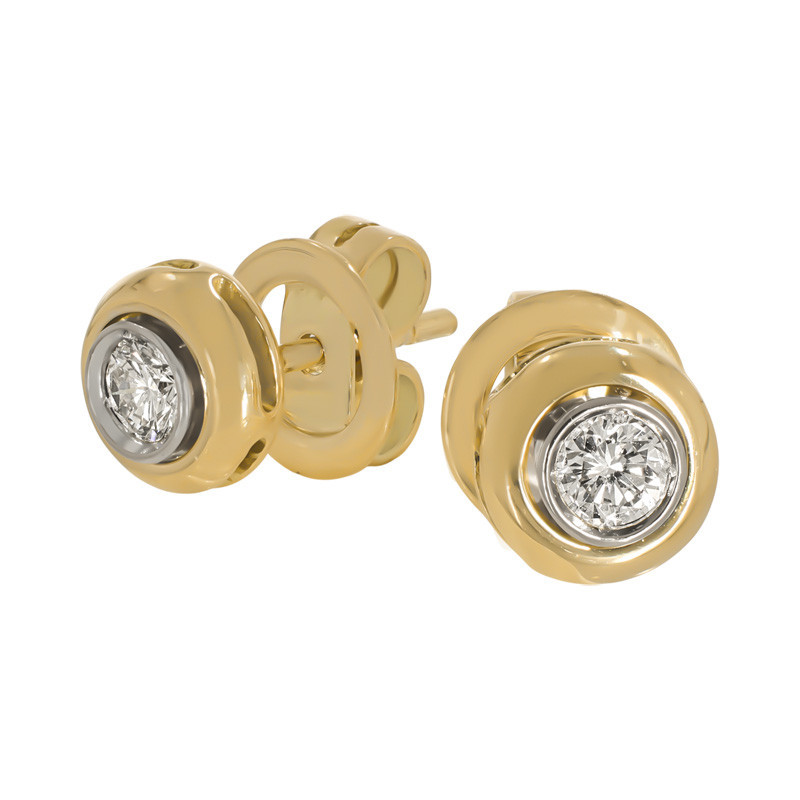 Cercei, Aur Galben, 18 k, 4.48 gr, cu Diamante, Cod Produs: 751221 - Tezaurshop.ro