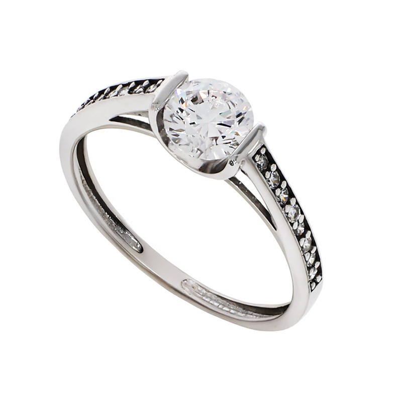 Inel De Logodna, Aur Alb, 14 k, 1.76 gr, Cod Produs: 751296 - Tezaurshop.ro