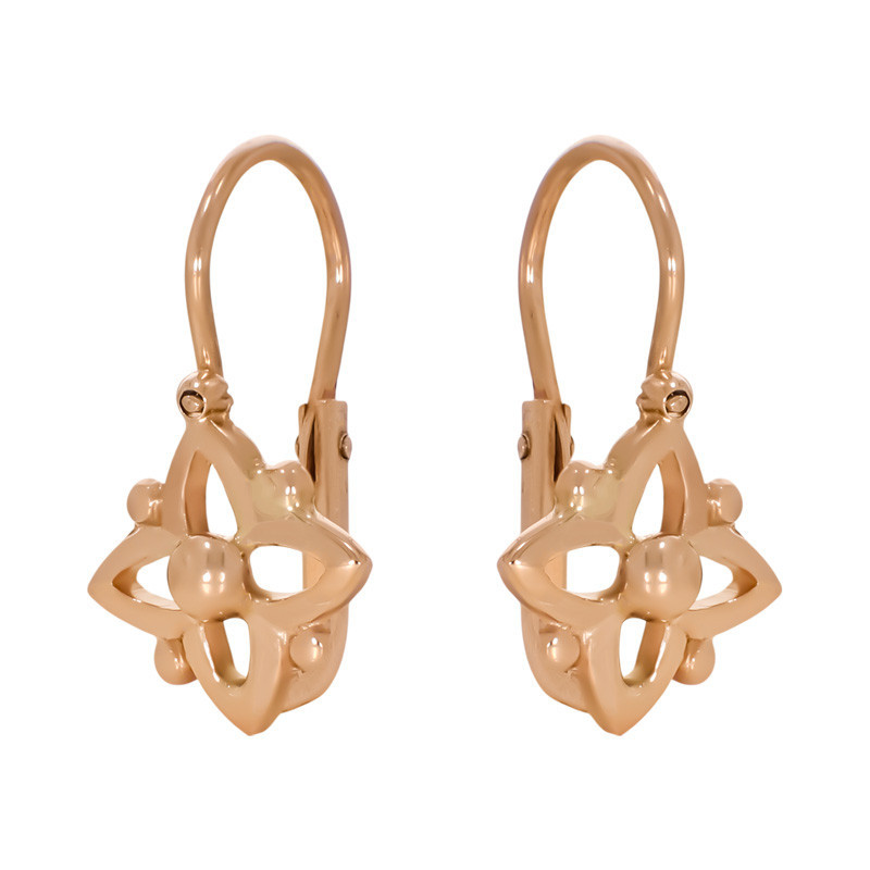 Cercei, Aur Roz, 14 k, 1.96 gr, Cod Produs: 751809 - Tezaurshop.ro