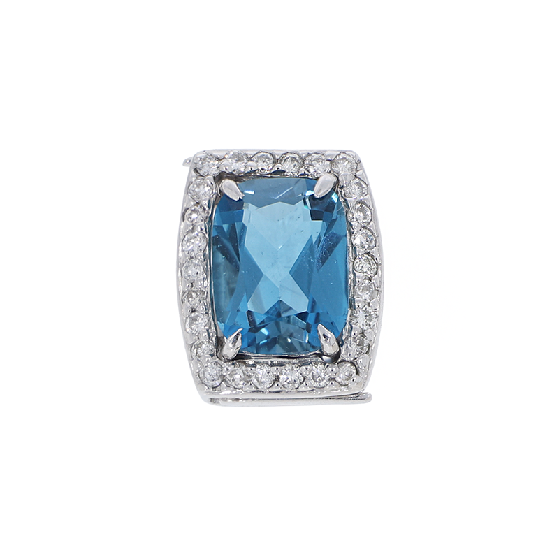 Pandantiv, Aur Alb, 14 k, 1.87 gr, cu Diamante, Cod Produs: 751861 - Tezaurshop.ro
