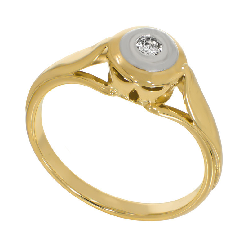 Inel De Logodna, Aur Mixt, 14 k, 3.86 gr, cu Diamante, Cod Produs: 752144 - Tezaurshop.ro