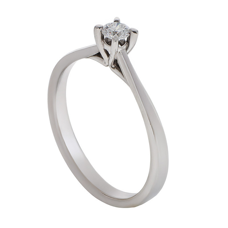 Inel de logodna Inel De Logodna, Aur Alb, 14 k, 2.23 gr, cu Diamante, Cod Produs: 752454 - Tezaurshop.ro