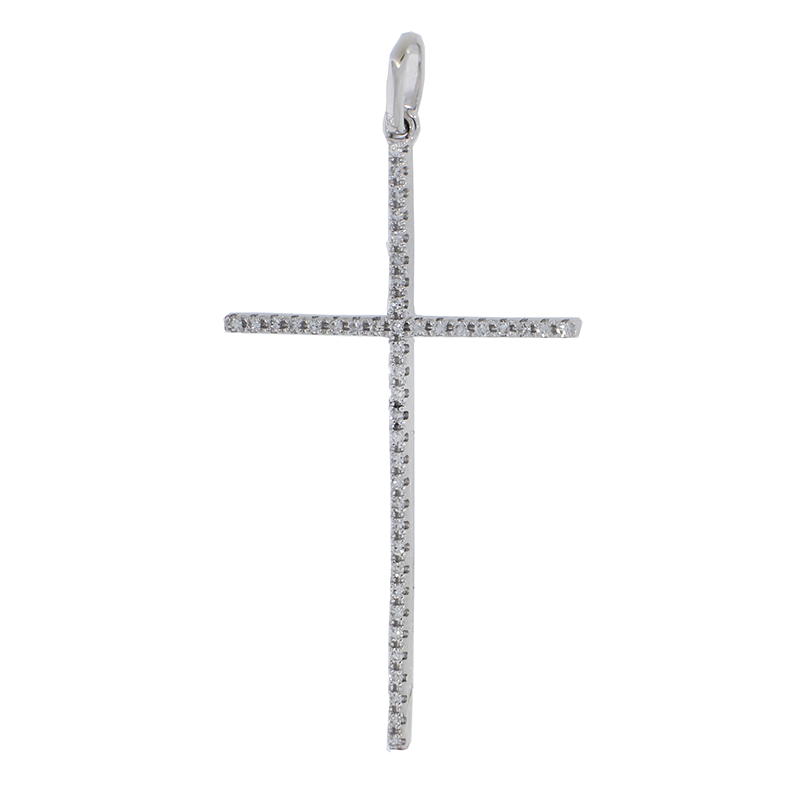 Pandantiv Cruce, Aur Alb, 18 k, 0.81 gr, Cod Produs: 752627 - Tezaurshop.ro