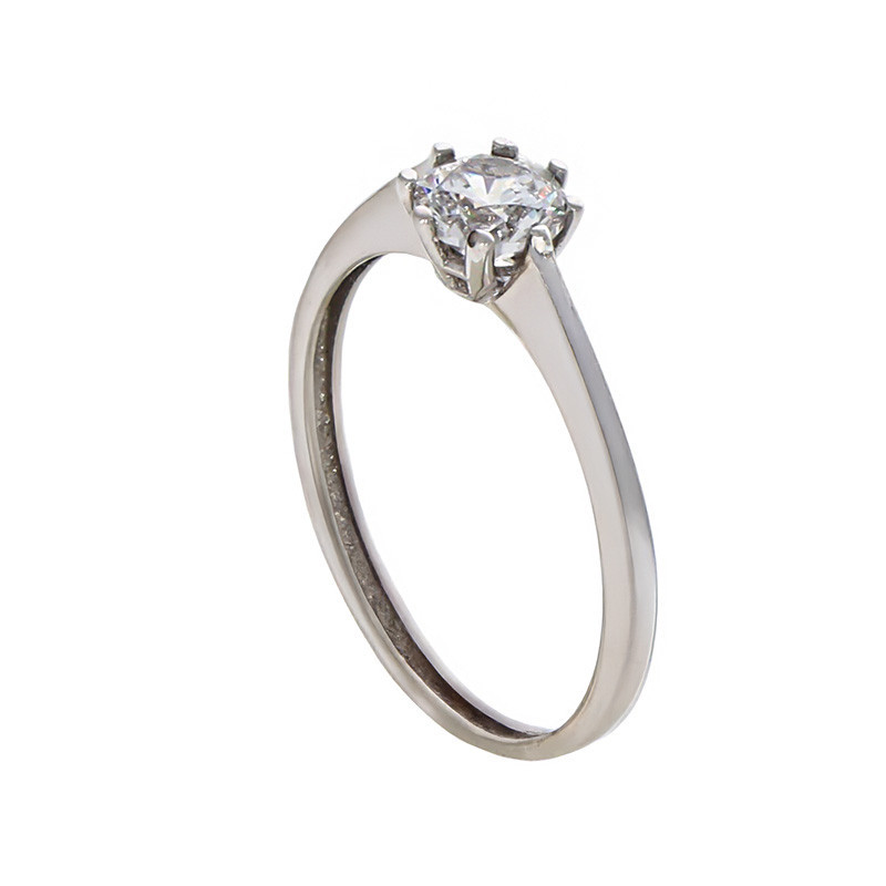 Inel De Logodna, Aur Alb, 14 k, 1.41 gr, Cod Produs: 753197 - Tezaurshop.ro