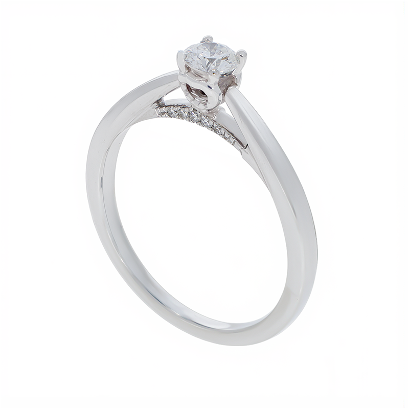 Inel, Aur Alb, 18 k, 2.6 gr, cu Diamante, Cod Produs: 753827 - Tezaurshop.ro