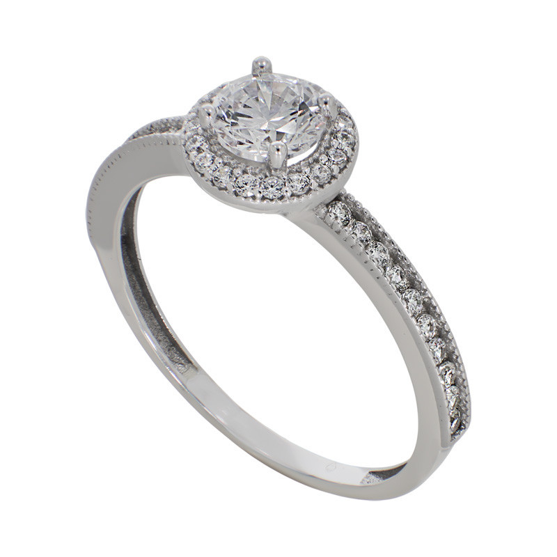 Inel De Logodna, Aur Alb, 14 k, 1.71 gr, Cod Produs: 754325 - Tezaurshop.ro