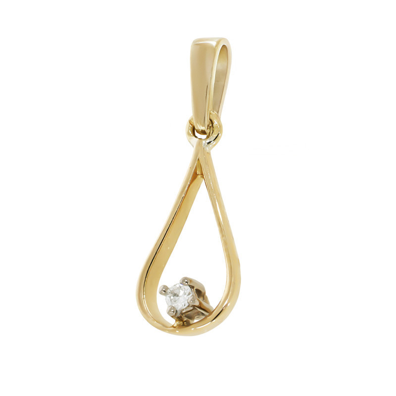 Pandantiv, Aur Galben, 18 k, 0.97 gr, cu Diamante, Cod Produs: 754417 - Tezaurshop.ro