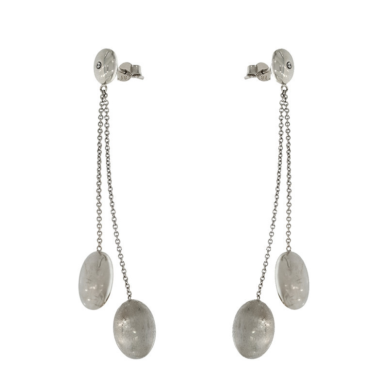 Cercei, Aur Alb, 14 k, 6.1 gr, Cod Produs: 755124 - Tezaurshop.ro