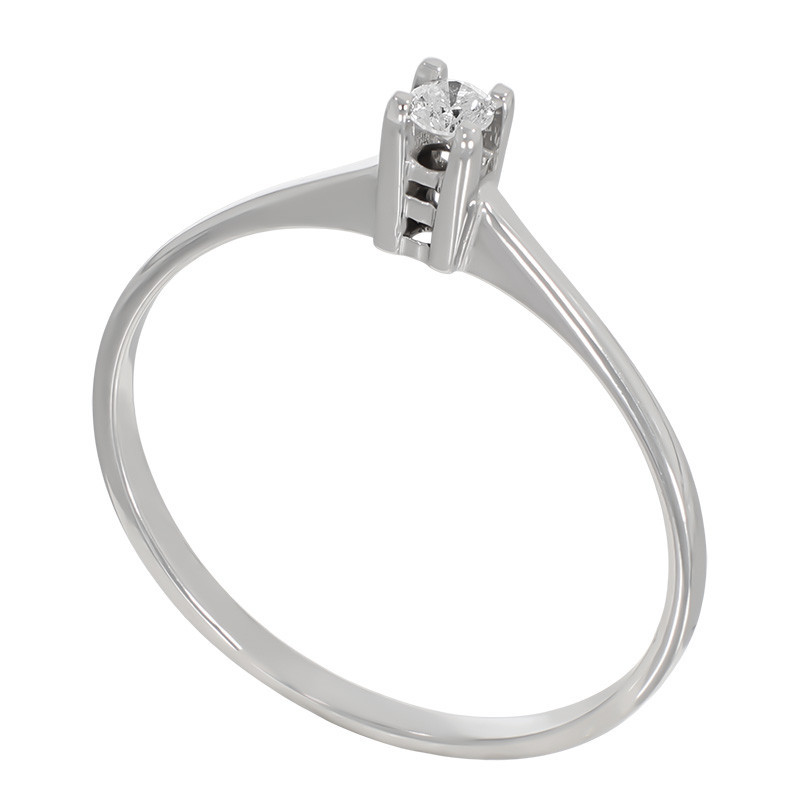 Inel De Logodna, Aur Alb, 18 k, 1.03 gr, Cod Produs: 755570 - Tezaurshop.ro