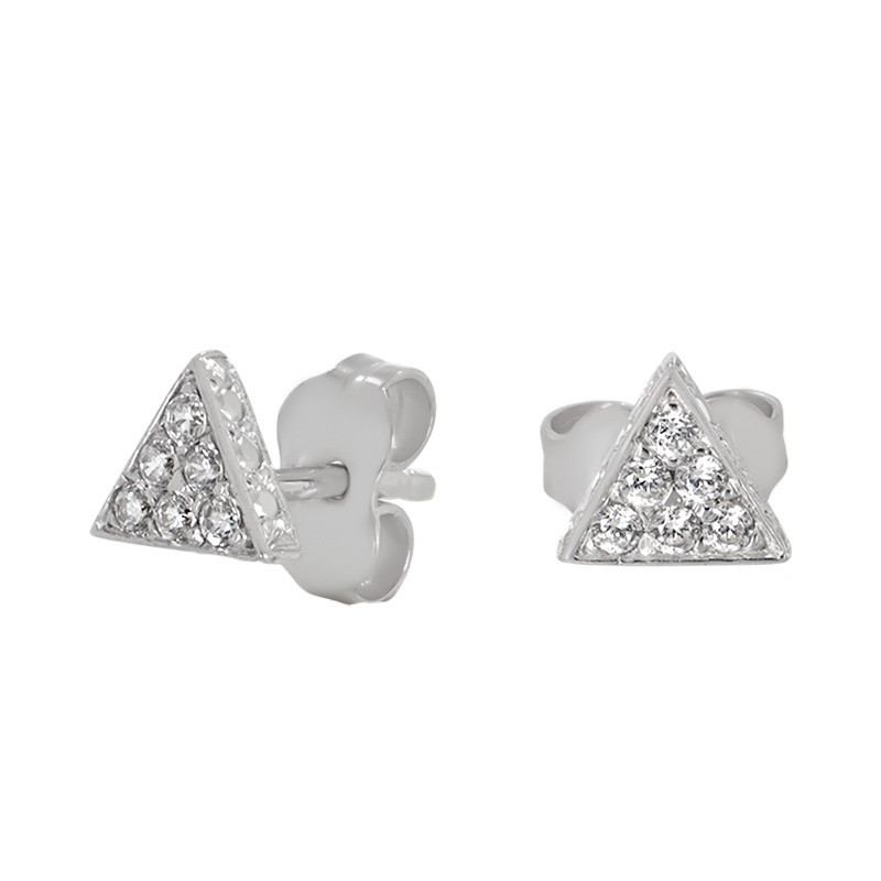 Cercei, Aur Alb, 18 k, 1.18 gr, Cod Produs: 755973 - Tezaurshop.ro