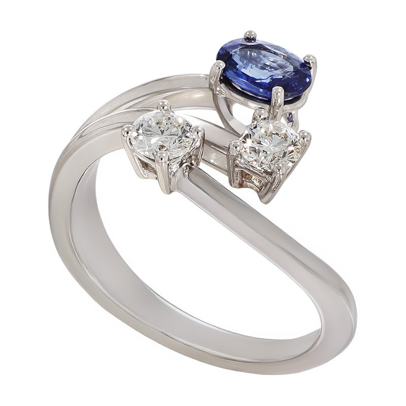 Inel, Aur Alb, 18 k, 4.62 gr, cu Diamante, Cod Produs: 756159 - Tezaurshop.ro