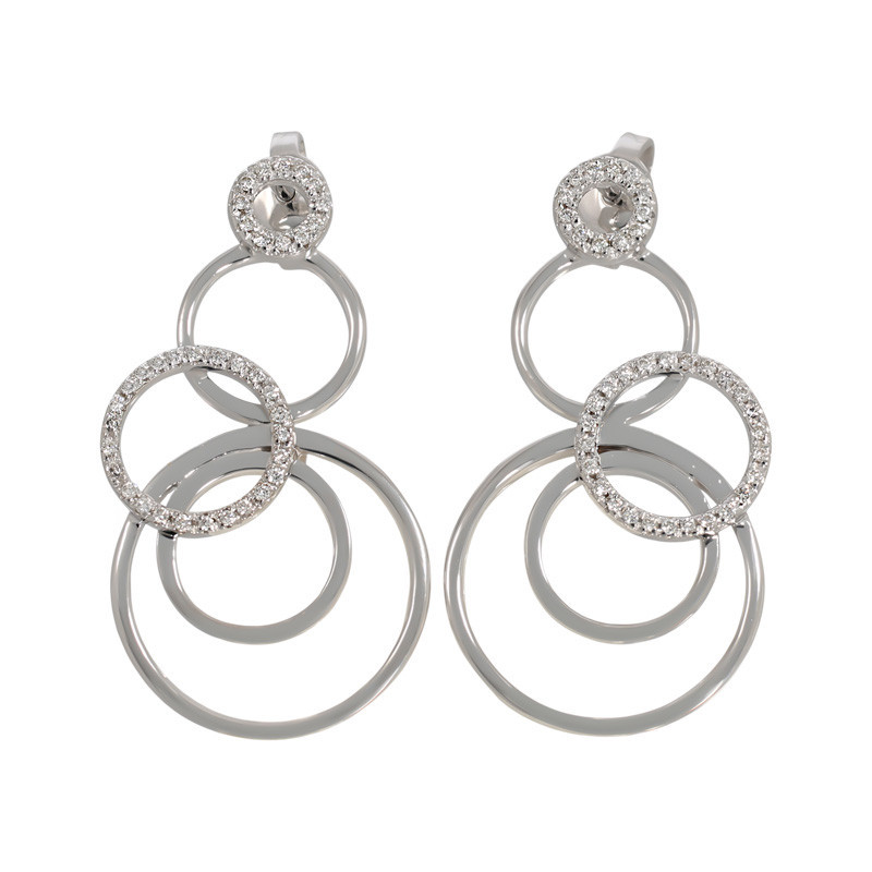 Cercei, Aur Alb, 18 k, 6.74 gr, Cod Produs: 756489 - Tezaurshop.ro