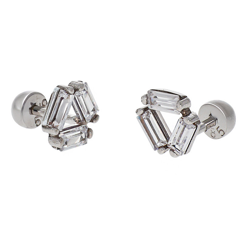 Cercei, Aur Alb, 14 k, 1.23 gr, Cod Produs: 757460 - Tezaurshop.ro